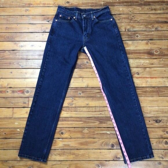 Levi’s 505 dark blue jeans 99% cotton 1% elastane 30/32 Levis - Picture 5 of 12